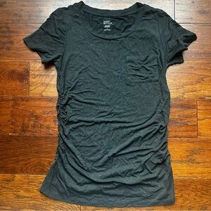 Market & Spruce Women's Dark Gray Short Sleeve Maternity Tee